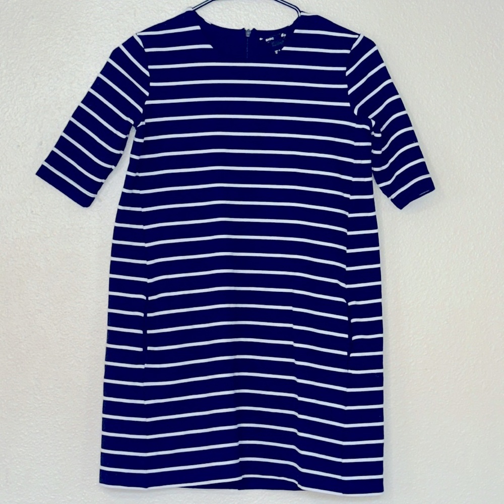 H&M Basic Navy and a white striped dress with pockets!